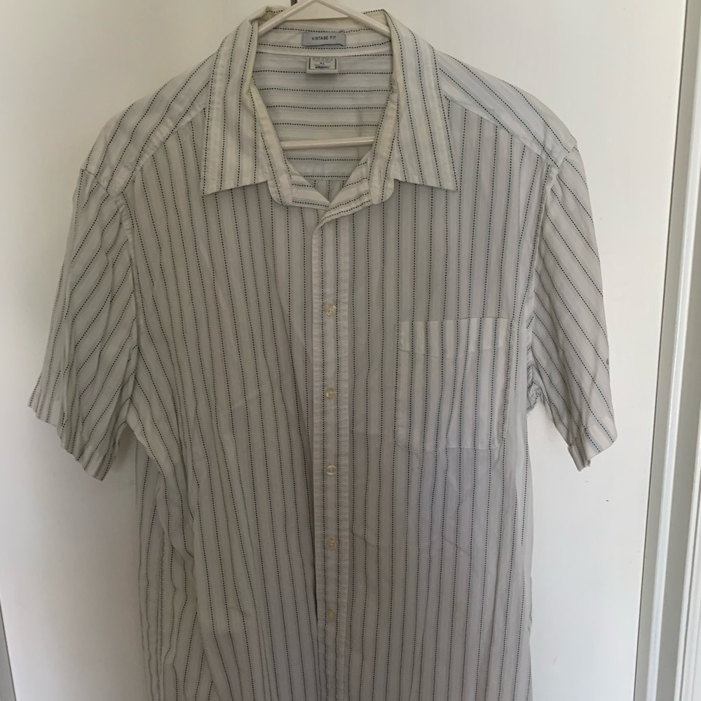 Old Navy brown pattern casual button down shirt size XL vintage fit